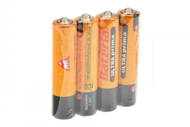 Jednorázové baterie 1.5V AAA, set 4ks (R03) (zn. BATERIA)