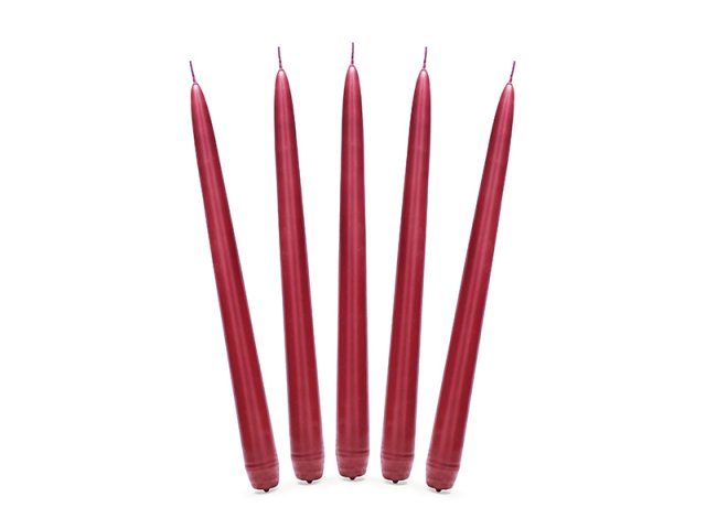 Svíčka kónická, červená, délka 24cm, 1ks (zn. PartyDeco)