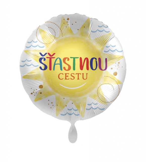 Kruh Šťastnou cestu CZ 43 cm - fóliový balónek