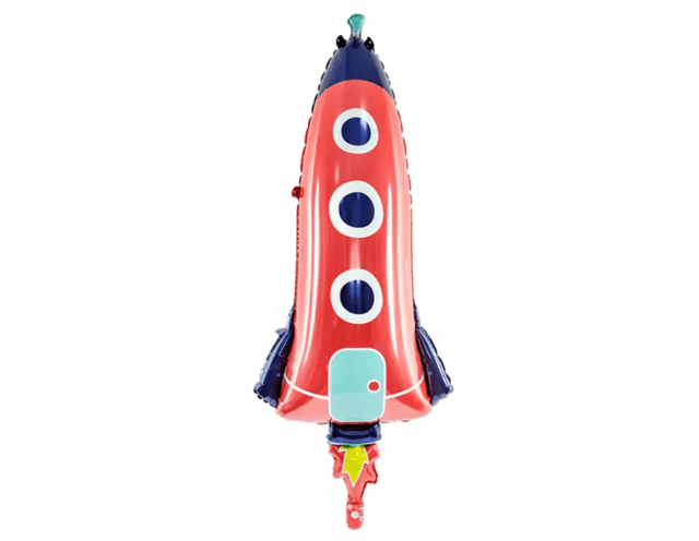 Fóliový balónek Raketa, rozměr 44x115cm (zn. PartyDeco)