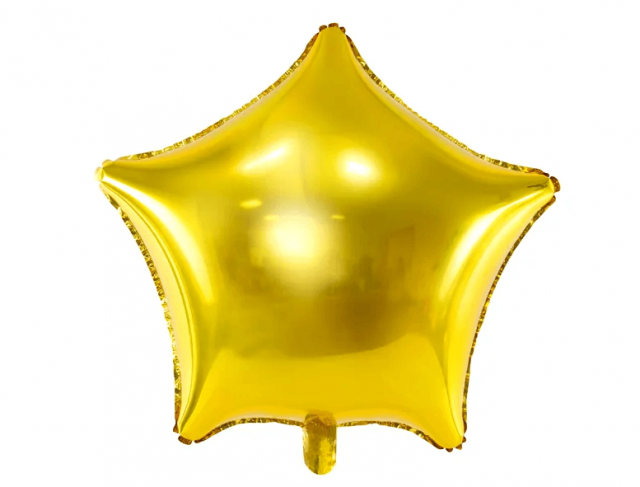 Foliový balónek Hvězda - zlatá barva, 48cm (zn. PartyDeco)