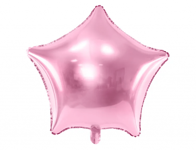 Fóliový balónek Hvězda - světle růžový, 48cm (zn. PartyDeco)