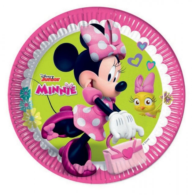 Papírové talířky Minnie Mouse, velikost 23 cm, set 8ks (zn. Procos)