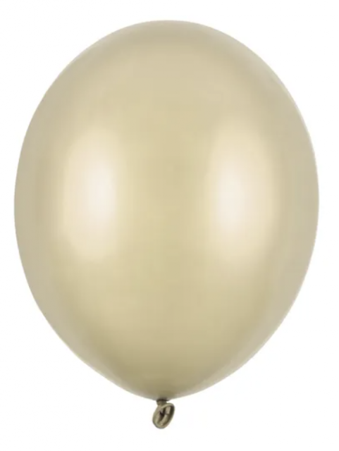 Balónky "Strong ballons" 30cm, metalická studená zlatá - Balónky "Strong ballons" 30cm, metalická studená zlatá 1ks