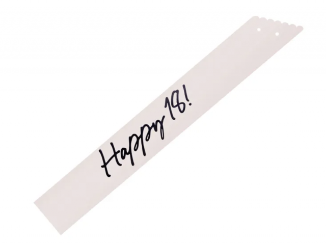 Narozeninová šerpa “Happy 18” KRÉMOVÁ