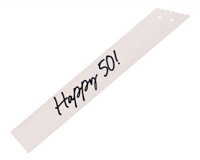 Narozeninová šerpa “Happy 50” KRÉMOVÁ