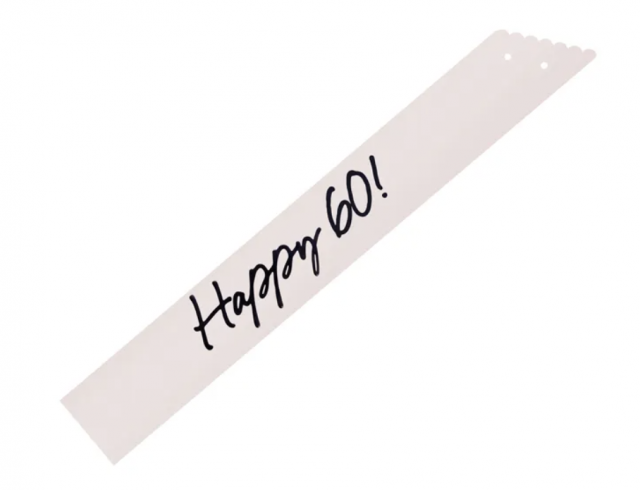 Narozeninová šerpa “Happy 60” KRÉMOVÁ