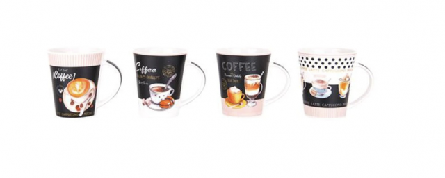 Hrnek COFFEE 350ml keramika 4 různé motivy