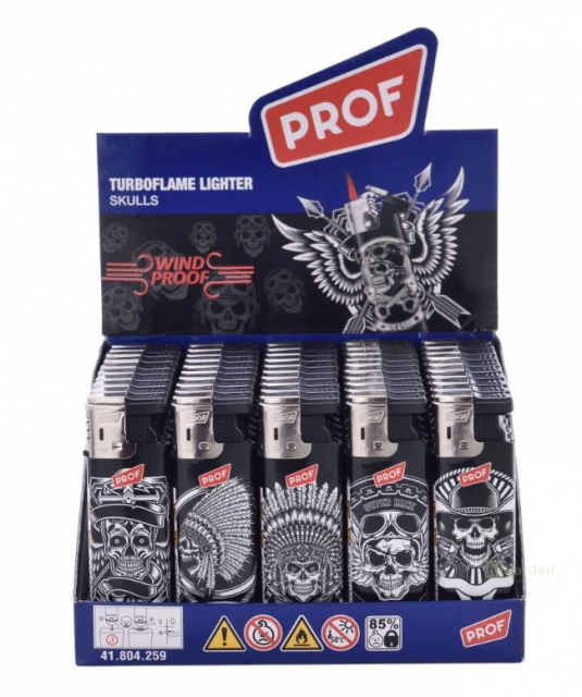 Zapalovač Champ High Skulls Turbo Flame s tryskou