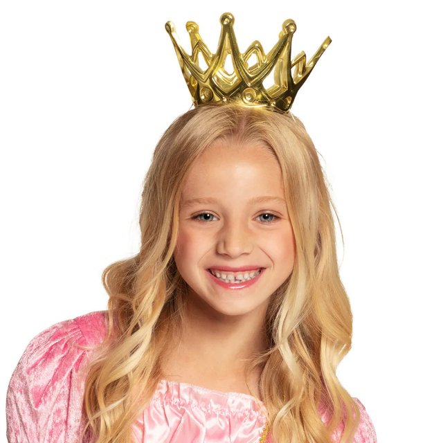Princeznovská korunka Amy - plastová, zlatá barva (zn. BOLAND)