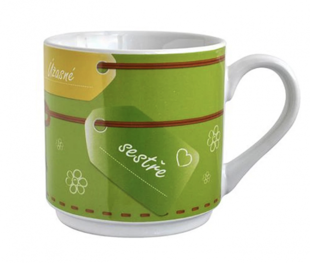 HRNEK DÁRKOVÝ, SESTRA, KERAMIKA 500ML