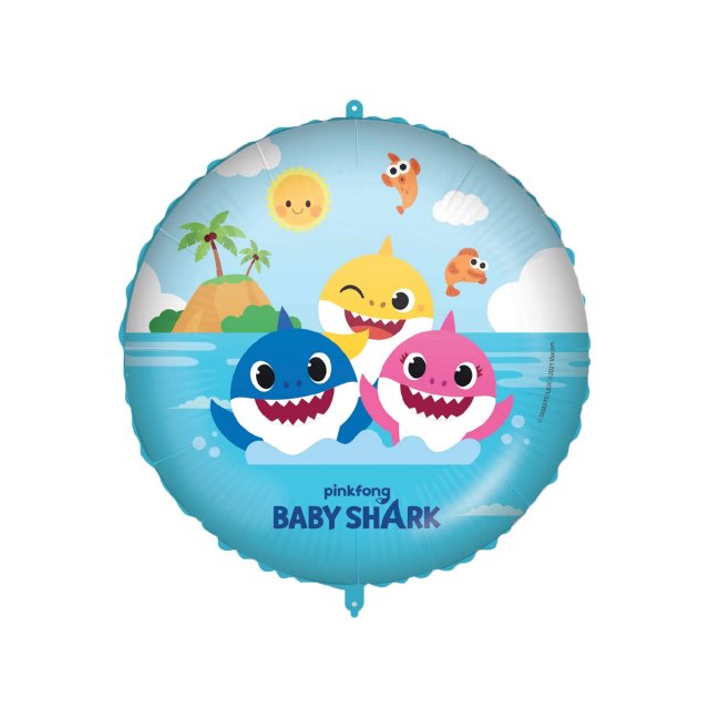 Kruh - Baby Shark 46cm fóliový balónek a závaží