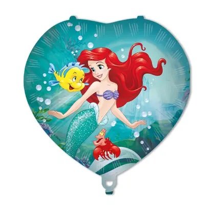Srdce - Ariel DISNEY 46cm fóliový balónek a závaží