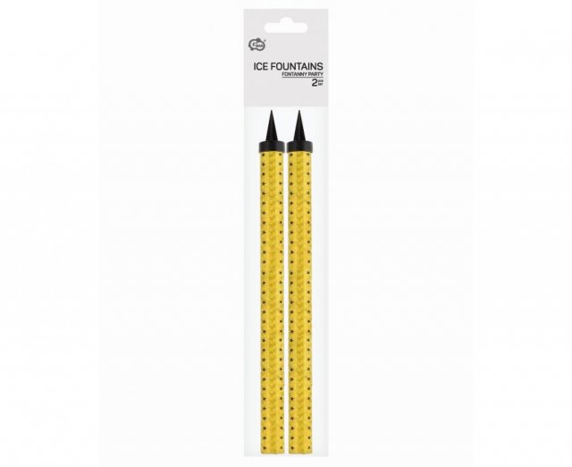 Dortová fontána - zlatá barva, délka 25cm - set 2ks (zn. Godan)