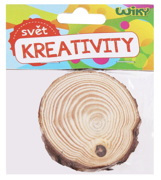 Dřevěné kolečko 6-7x0,5 cm, 2 kusy
