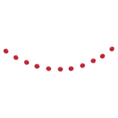 Girlanda papírová - červené koule 2.13m