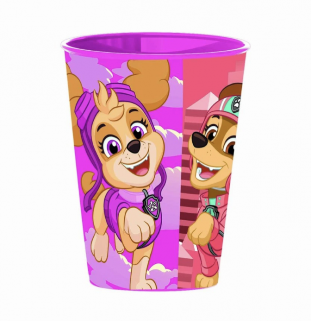 KELÍMEK PLASTOVÝ PAW PATROL RŮŽOVÝ 260 ML