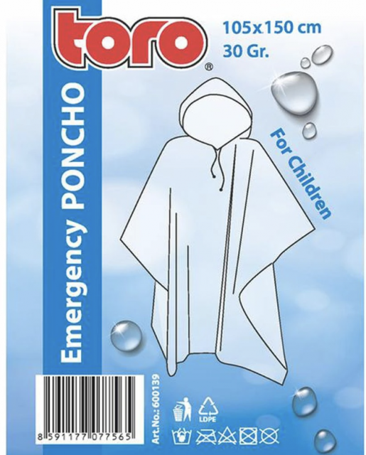 PONCHO PLÁŠTĚNKA PRO DĚTI, VEL: 105X150CM