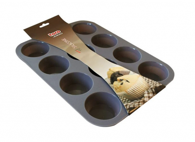 FORMA SILIKON MUFFIN 12KS,ŠEDO-HNĚDÁ