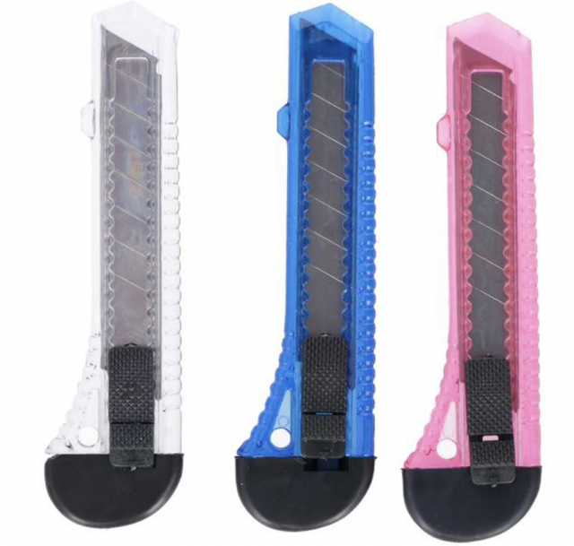 NŮŽ ULAMOVACÍ PLAST 18MM SADA 3KS, KINZO