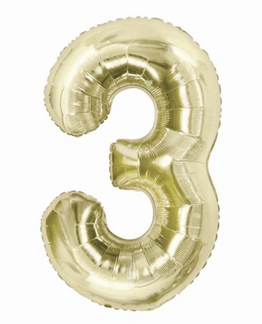 Číslice champagne 3 (85cm)