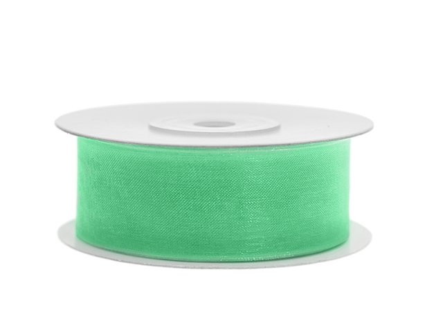 Stuha šifónová, mátová, 2.5cm/25m (zn. PartyDeco)