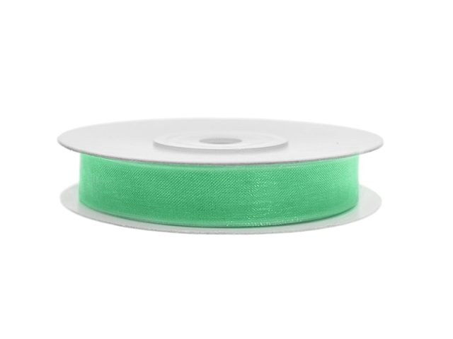 Stuha šifónová, mátová, 0.6cm/25m (zn. PartyDeco)