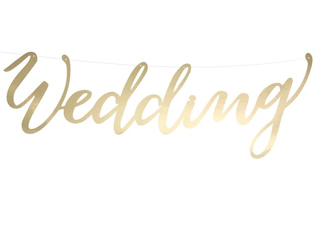 Baner "Wedding", zlatý
