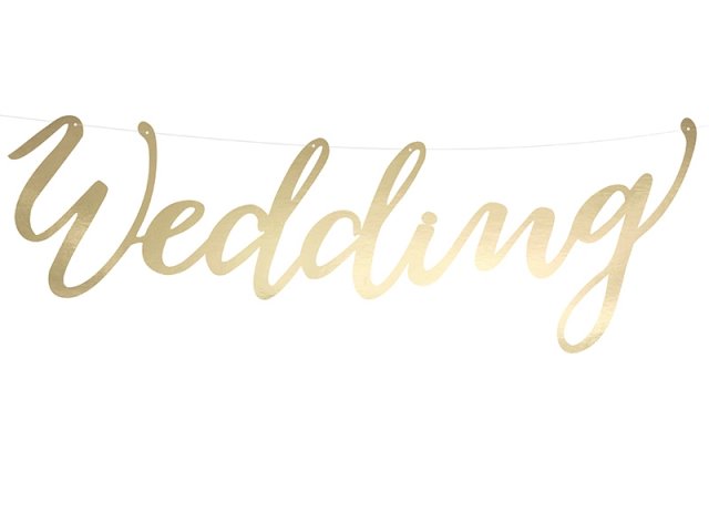 Banner "Wedding", zlatý