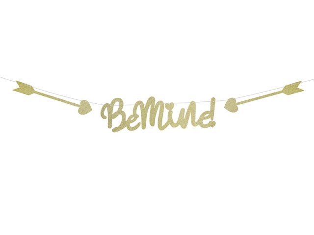 Banner "Sweet love-be mine", zlatý