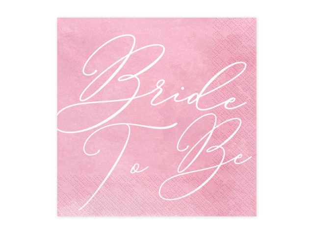 Ubrousky s nápisem "Bride to be", 33*33 cm