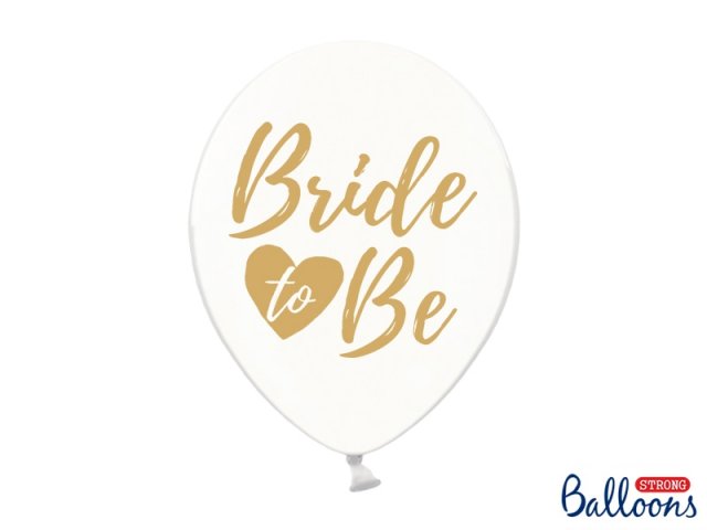 Balónek "Bride to be", průhledný se zlatým nápisem - 1 ks