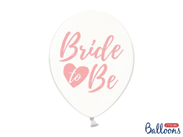 Balónek svatební s růžovým nápisem "Bride to be" - 1 ks