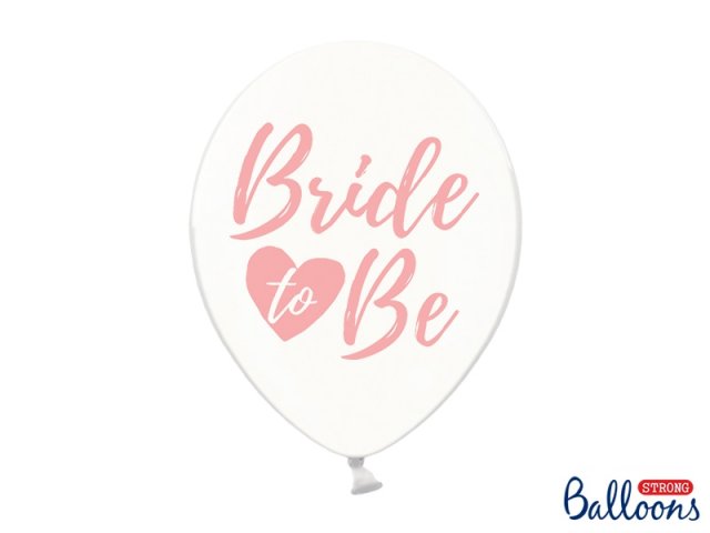 Balónek "Bride to be", svatební s růžovým nápisem - 1 ks
