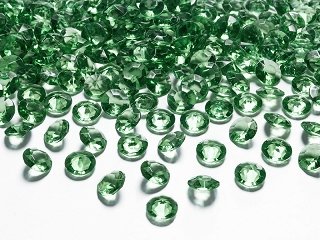 Diamantové konfety, 12mm, zelené
