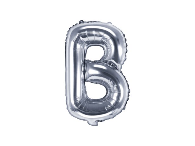 Foliový balonek, písmeno "B", stříbrný