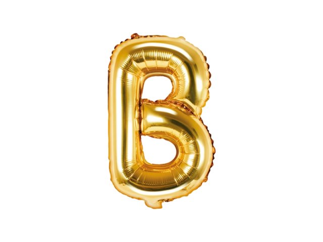 Fóliový balonek, písmeno "B", zlatý (zn. PartyDeco)
