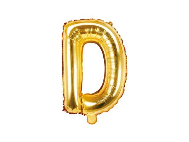 Foliový balonek, písmeno "D", zlatý