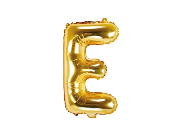 Foliový balonek, písmeno "E", zlatý