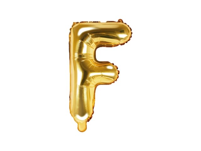 Foliový balonek, písmeno "F", zlatý