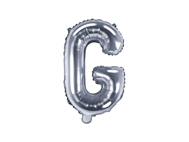 Foliový balonek, písmeno "G", stříbrný