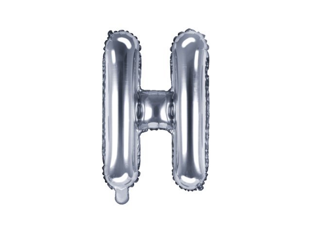 Foliový balonek, písmeno "H", stříbrný