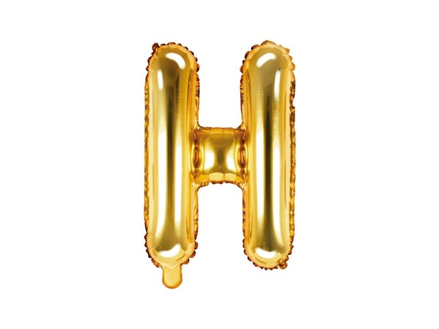 Foliový balonek, písmeno "H", zlatý