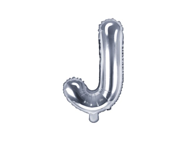 Foliový balonek, písmeno "J", stříbrný