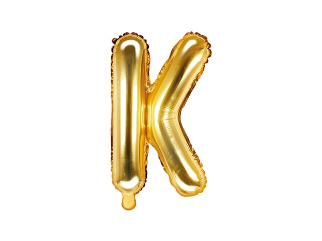 Foliový balonek, písmeno "K", zlatý