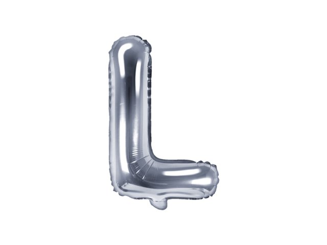 Foliový balonek, písmeno "L", stříbrný