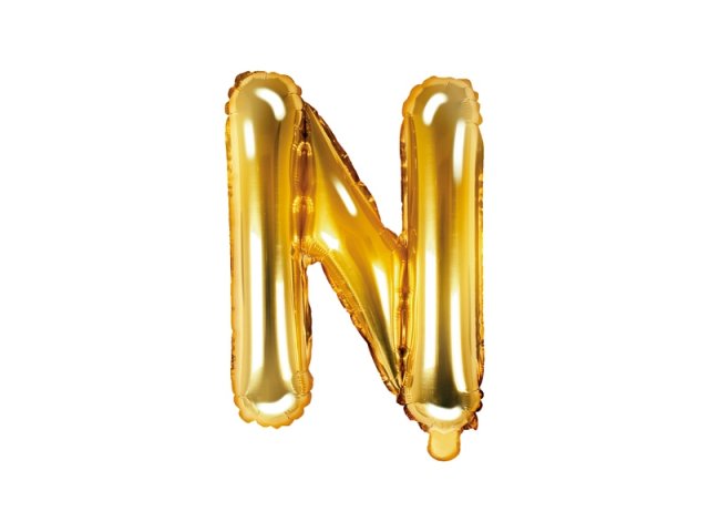 Foliový balonek, písmeno "N", zlatý
