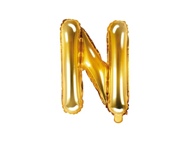 Foliový balonek, písmeno "N", zlatý