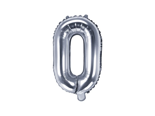 Foliový balonek, písmeno "O", stříbrný