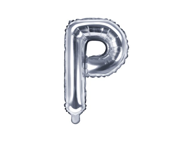 Foliový balonek, písmeno "P", stříbrný